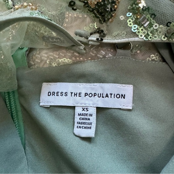 Dress The Population Ava Dress in Sage Multi - Size XS - Picture 8 of 9